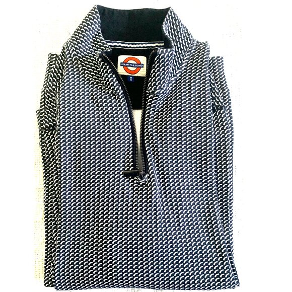 JERMYN & BOND Long Sleeve Mesh Pattern Men's Polo Shirt - Size M/M - Picture 2 of 9